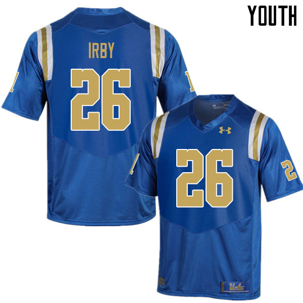 Youth #26 Martell Irby UCLA Bruins College Football Jerseys Sale-Blue